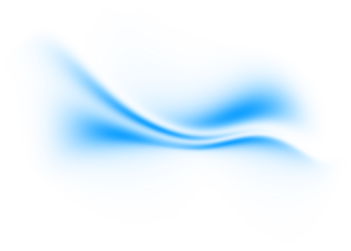Abstract blue gradient wave transparent background. Dynamic blue flowing wave lines design element