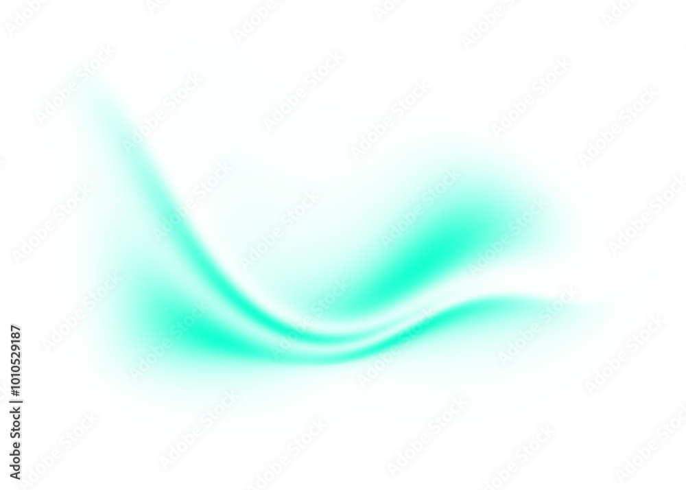 Leinwandbilder Abstract blue gradient wave transparent background. Dynamic blue flowing wave lines design element