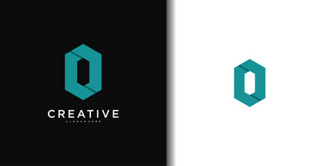 Zero number logo design template, modern concept. Premium Vector