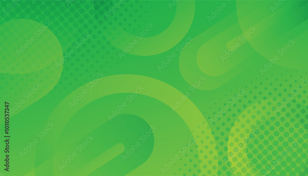 Poster Fluid green gradient shapes composition. geometric shapes background. cool background design for flyer, poster. soft circle wave line strip and halftone. vector illustration