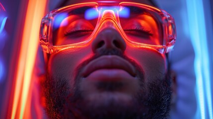 Skin cancer detection, holographic dermatoscopy, high-tech dermatology clinic, advanced medical diagnostics