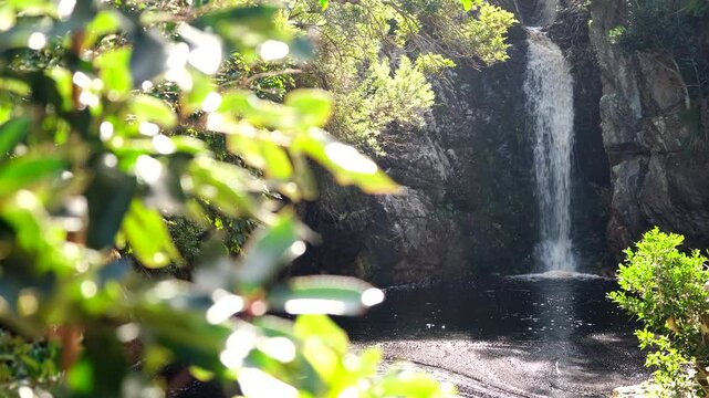 Riser view of waterfall in Disa River on Disa Kloof trail of Harold Porter