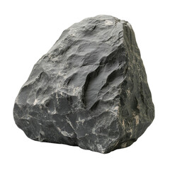 Obraz premium Isolated Black Rock on Transparent Background