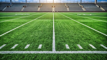 Obraz premium Football field with lush green grass creating a natural background