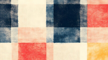 Abstract Checkerboard Pattern with Vintage Colors
