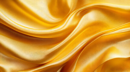 Obraz premium Golden Satin Fabric Draped