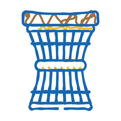 garden stool outdoor furniture doodle icon sketch vector. garden stool outdoor furniture sign. isolated symbol illustration