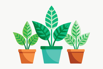 Cute Plant tub vector illustration