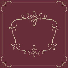 Series of romantic classical background frames in dusty pink mauve color variation.