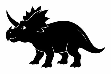 
triceratops silhouette vector, dinosaur silhouette