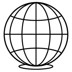 globe on white background