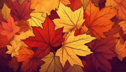 autumn maple leaves background