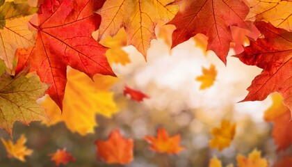 Obraz premium autumn maple leaves background