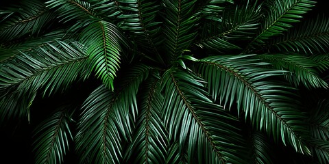 A Lush Tapestry of Verdant Foliage, Intertwined and Overlapping, Creates an Enchanting Display of Nature's Beauty