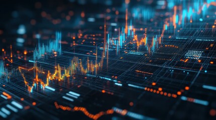 Fototapeta premium Visualizing the Dynamism of Financial Markets