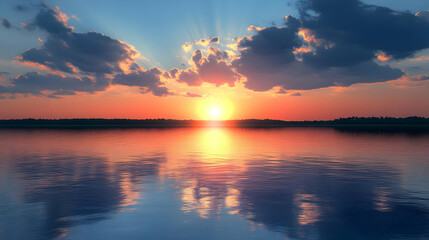 Fototapeta premium Sunset over Water