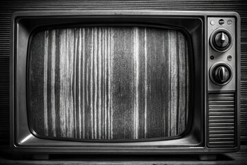 Grunge Black and White TV Noise Animation Loop - Abstract Vertical Line Motion Overlay for Screen Projects and