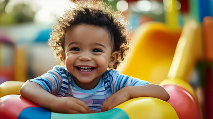 The Joy of Play: A Toddler's Unbridled Happiness on the Playground