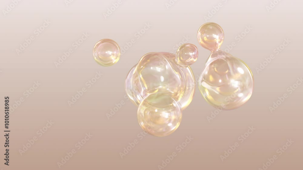 Aufkleber a metaball animation transforms liquid blobs. 3d abstract colorful metaballs in the background. 4k u