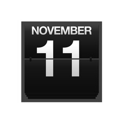 Counter calendar november 11.