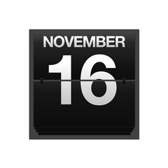 Counter calendar november 16.