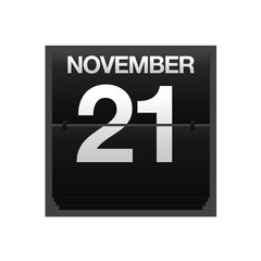 Counter calendar november 21.