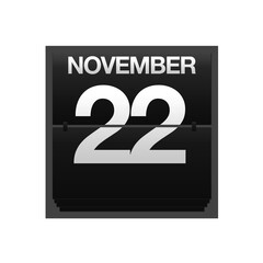 Counter calendar november 22.