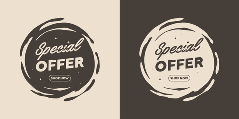 Set of vintage labels for greetings and promotion © rupa