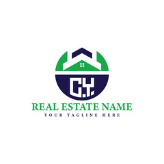 Fototapeta premium Real Estate Company Logo with House Icon