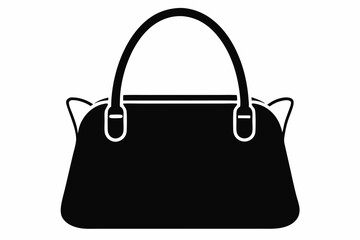 
female bag silhouette, handbag vector, shopping bag vector silhouette

