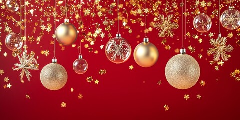 Christmas New Year background. Festive Xmas composition