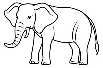 elephant cartoon isolated on white