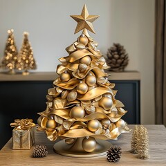 Christmas New Year background. Festive Xmas composition