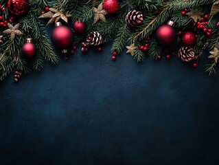 Christmas New Year background. Festive Xmas composition