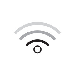 Wifi wireless internet signal flat icon for apps