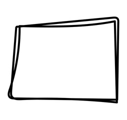 Rectangle frame line. square shape outline on hand draw style. empty black boxes. Rectangle borders collections. Doodle frames. Rubber square stamp imprint. vector illustration