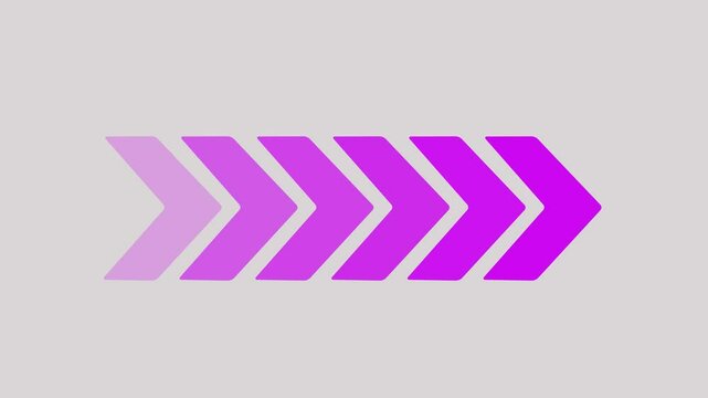 Blinking arrow navigation,  arrow on black background, seamless loop animation Arrow sign symbol looping animation direction concept animated in transparent background 