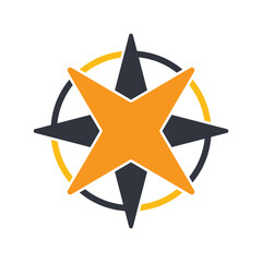 Obraz premium Compass Logo Template Icon