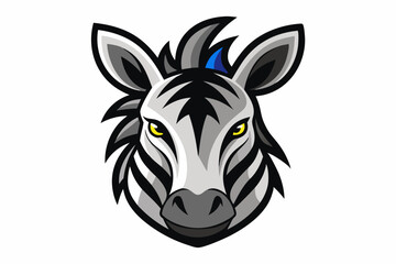 Zebra head mascot design vector illustration