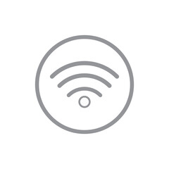 wifi line icon on white background