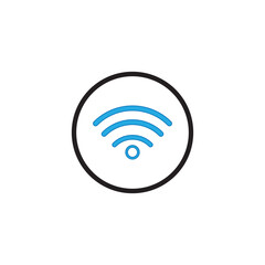 wifi line icon on white background