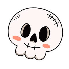 Cute Halloween cartoon illustration featuring adorable characters and spooky elements in a playful style.