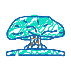 bodhi tree buddhism doodle icon sketch vector. bodhi tree buddhism sign. isolated symbol illustration