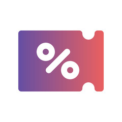 Coupon or ticket discount icons. with a modern design style and gradient fill colors. suitable for ecommerce, retail and business.