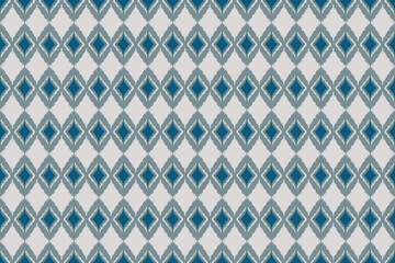 Ikat pattern fabric design seamless geometric pattern vector