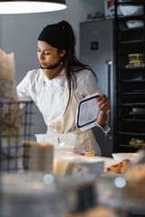 Pastry chef cooking at kitchen