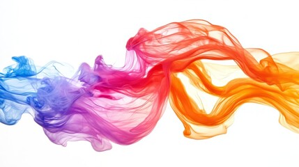 Fototapeta premium Vibrant Abstract Fluid Flowing Colors Creative Painting Digital Design Element