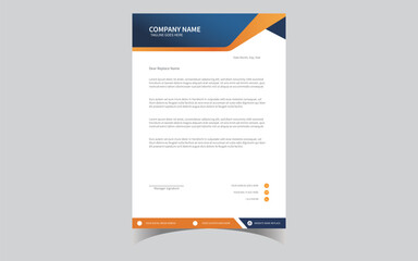 Modern business and corporate letterhead template illustration