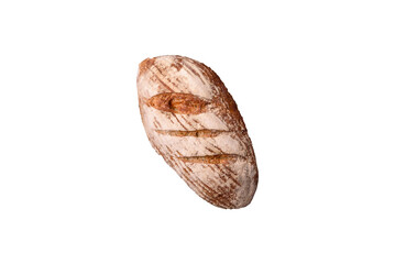 Brown bread with seeds, grains, salt and spices