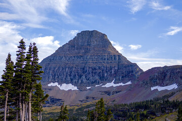 Mountainous landscape in Glacier National Park